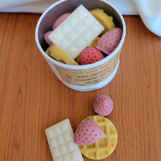 White Chocolate Strawberry Waffles